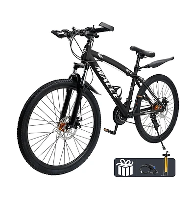 Artudatech -Inch 27-Speed Mountain Bike with Lock-Out Fork & Dual Disc Brakes for Versatile Riding