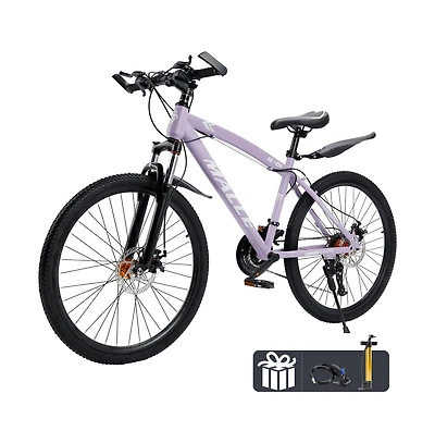 Artudatech 26-Inch 27-Speed Mountain Bike with Lock-Out Fork & Dual Disc Brakes for Versatile Riding