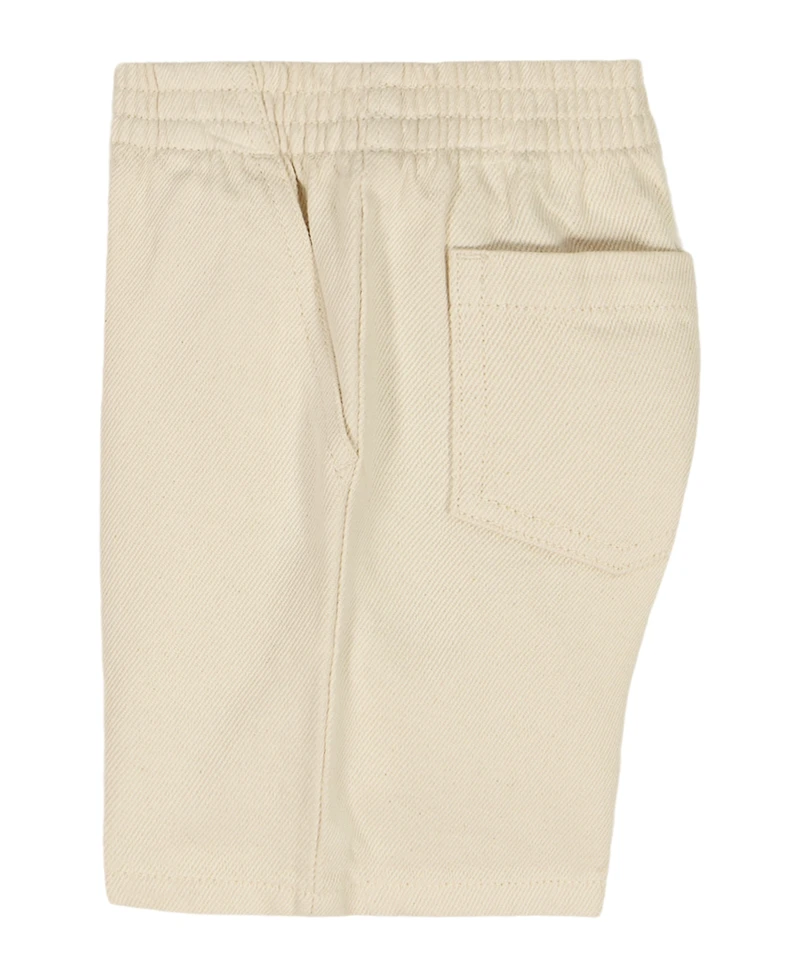 Calvin Klein Boys' Toddler 2T-4T Slub Pique Polo Shirt and Denim Shorts, 2-Piece Set