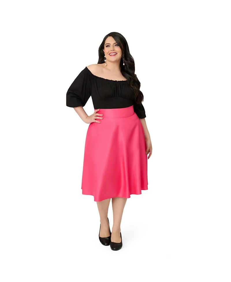 Unique Vintage Women's Plus Peasant Sleeve Blouse