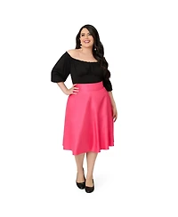 Unique Vintage Women's Plus Peasant Sleeve Blouse