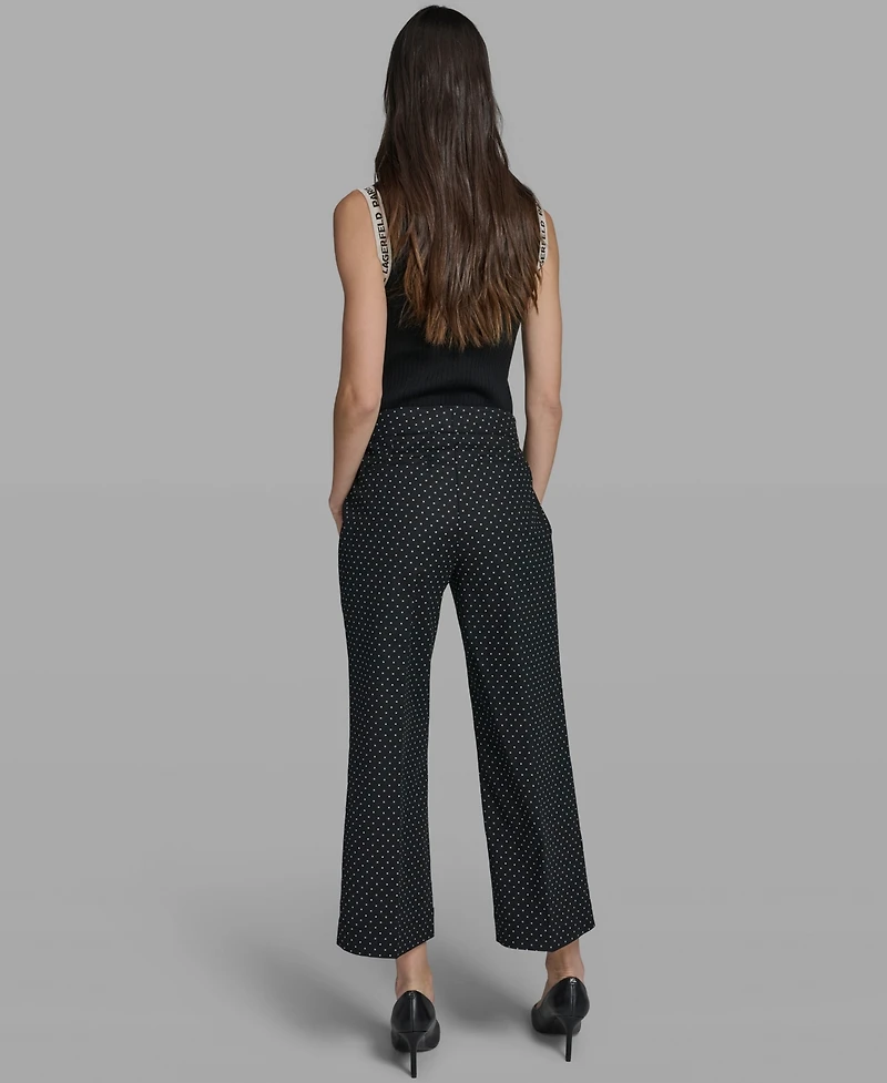 Karl Lagerfeld Paris Petite Flap Pocket Ankle Pants