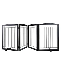 Cozito 4-Panel Foldable Freestanding Pet Gate, 96.5" W x 32" H