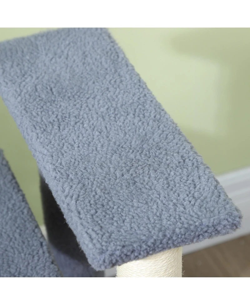 Aostirmotor 48.8" Modern Cat Tower with Sisal-Covered Scratching Posts and Top Perch