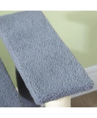 Aostirmotor 48.8" Modern Cat Tower with Sisal-Covered Scratching Posts and Top Perch