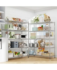 Lovmor 5-Tier 45 in W x 72 in H x 20 in D Adjustable Wire Shelving Unit