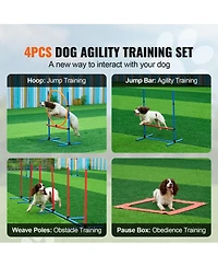 Cozito 4-Piece Dog Agility Training Set with Jump Ring & Hurdles