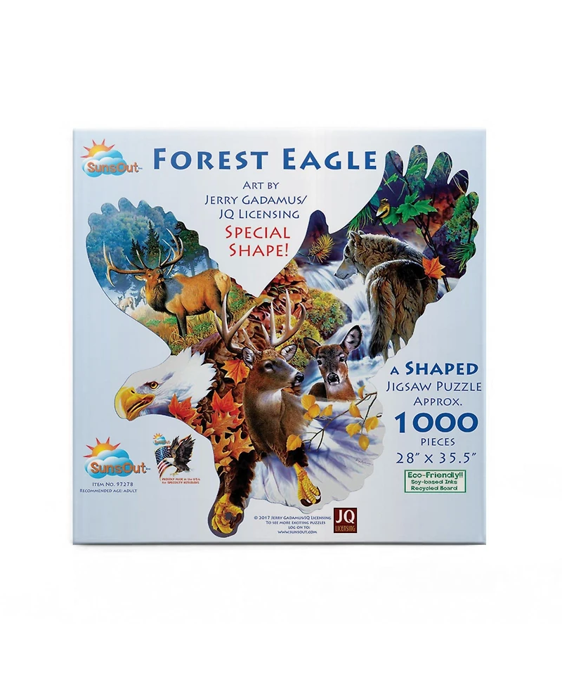 Forest Eagle 1000 piece Jigsaw Puzzle for Adults Special Shape