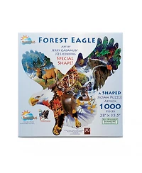 Forest Eagle 1000 piece Jigsaw Puzzle for Adults Special Shape