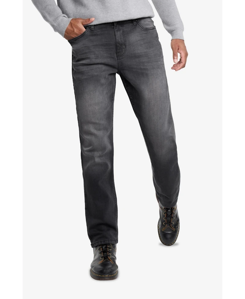 Cultura Men's Pieced Pockets Slim Fit Jeans