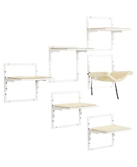 Aostirmotor Wall-Mounted Cat Tree with Adjustable Jumping Platforms