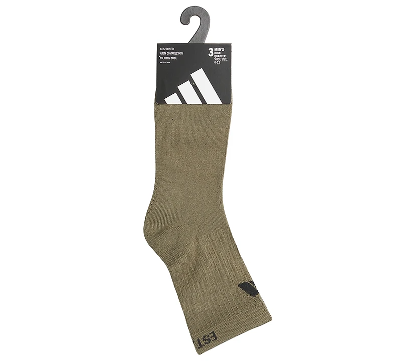 adidas Men's Cushioned Sport 4.0 High Quarter Socks, 3-Pack
