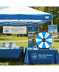 Yescom WinSpin 24" Pop Up Display Tabletop Prize Wheel Blue & White Trade Show Display Spinning Wheel 12 Slots for Outdoor Booths Exhibition Even