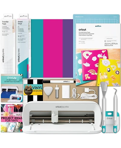Cricut Joy Xtra Machine with Printable Sticker Paper and Vinyl Bundle