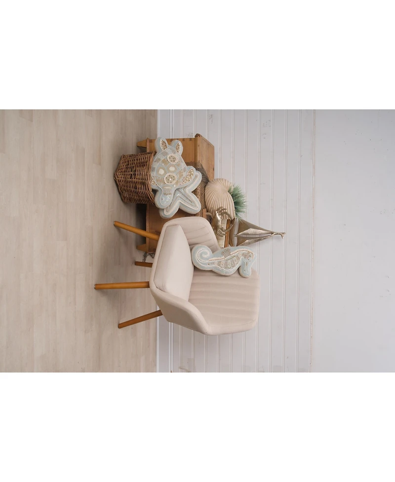 C&F Home Beaded Seahorse Coastal Embellished Accent Shaped Pillow