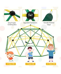 Sugift 10 Feet Dome Climber with Swing and 800 Lbs Load Capacity-Green.