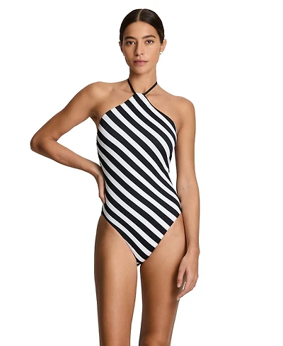 Lauren Ralph Women's Modern High Neck One-Piece Swimsuit
