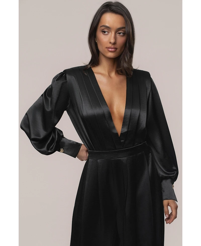 Jluxlabel Women's Satin Radiance Bodysuit.