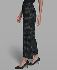 Karl Lagerfeld Paris Petite Flap Pocket Ankle Pants