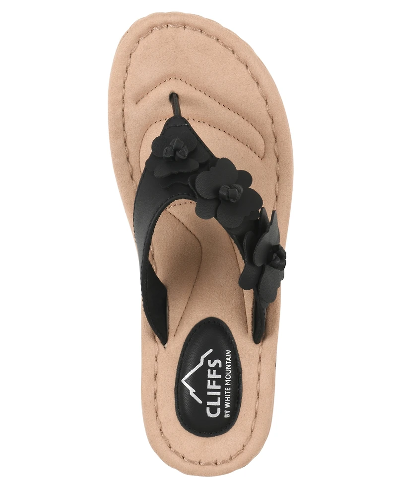 Cliffs by White Mountain Women's Cassilia Floral Wedge Sandals