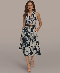 Donna Karan New York Women's Fit and Flare Midi Dress