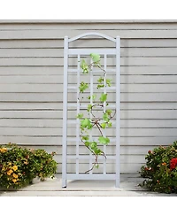 Dura-Trel Cambridge 28 x 75 Inch Pvc Vinyl Outdoor Garden Patio Trellis, White