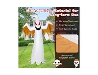 Mondawe 6 ft Halloween Inflatable Ghost Quick Blow up Halloween Decor with Led Lights