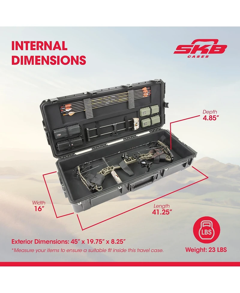 Skb Hard Large Plush Storage Case Archery Bow Parallel Limb iSeries REV2