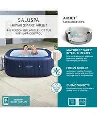 SaluSpa Bestway Hawaii 4 Person Smart AirJet Inflatable Hot Tub with App Control