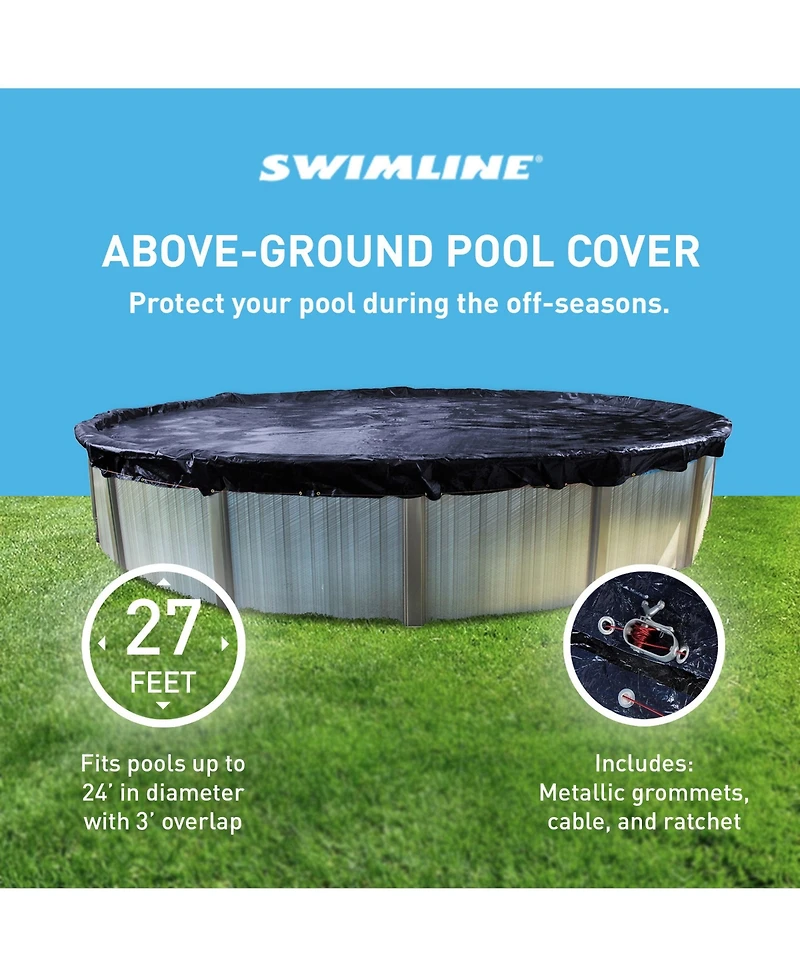 Swimline PCO827 24' Round Above Ground Swimming Winter Cover (Pool Cover Only)
