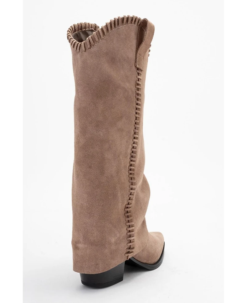 Forever & Always Shoes Clementina Leather Western Boot (Women)