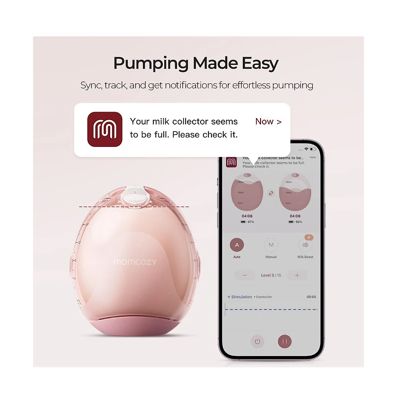Momcozy Air 1 Ultra-Slim Wearable Electric Breast Pump Set
