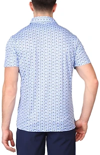 Tailorbyrd Men's Golf Carts Printed Performance Polo