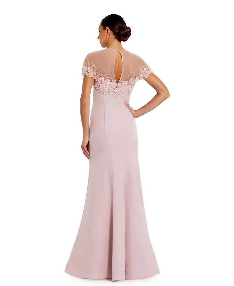 Mac Duggal Women's Mermaid Crepe Gown