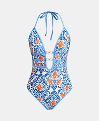 Cupshe Women's Double Dusk Black One-Piece Swimsuit