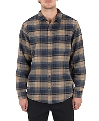 Hurley Men's Portland Plaid Long-Sleeve Shirt