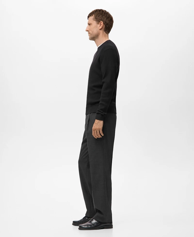 Mango Men's Relaxed-Fit Pleated Pants