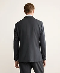 Mango Men's Wool Flannel Double-Breasted Jacket