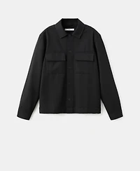 Mango Men's Pockets Flannel Overshirt