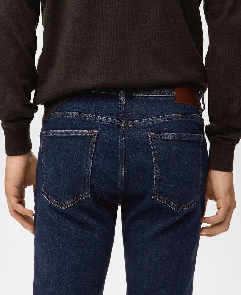 Mango Men's Jan Slim-Fit Dark-Wash Jeans