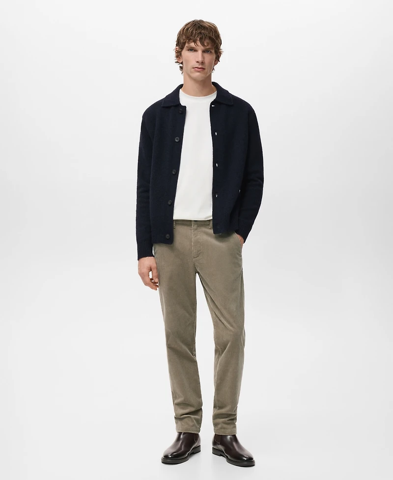 Mango Men's Corduroy Slim-Fit Pants
