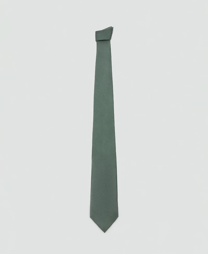 Mango Men's Plain Silk Tie
