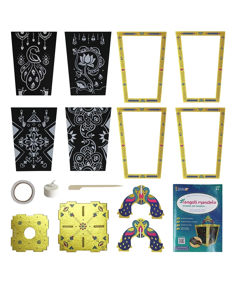 Kulture Khazana Rangoli Mandala Scratch Art Lantern