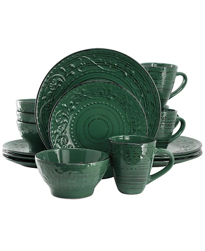 Elama Malibu 16-Pc. Dinnerware Set, Service For 4