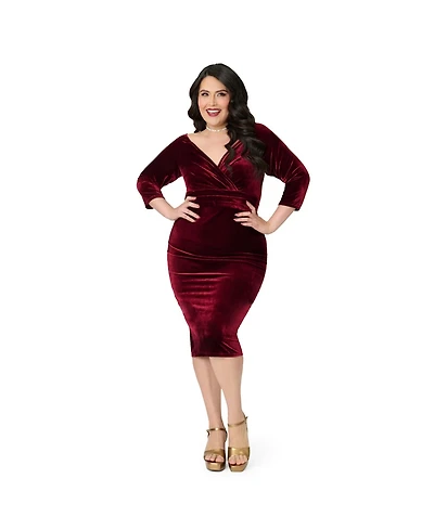 Unique Vintage Plus Size Shailene Pencil Dress