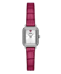 Fossil Women's Raquel Two-Hand Pink Leather Watch, 18mm