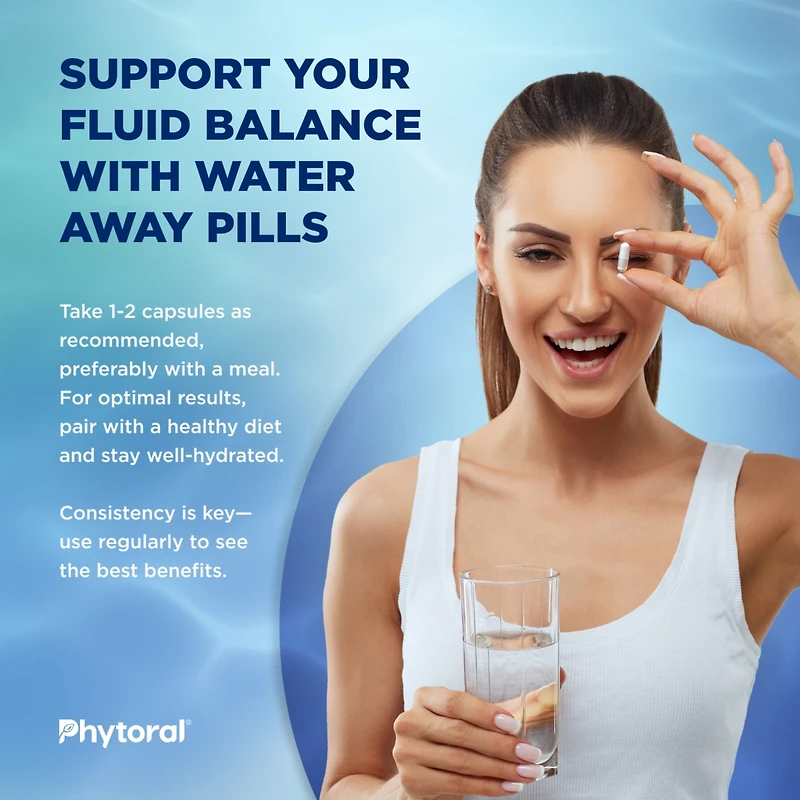 Phytoral Natural Diuretic Water Away Capsules, 60ct