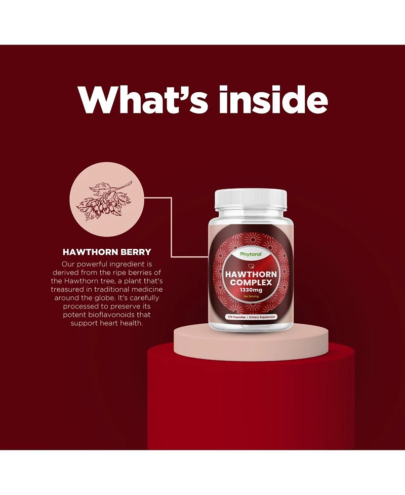 Phytoral Phy Hawthorn Berry, 120ct