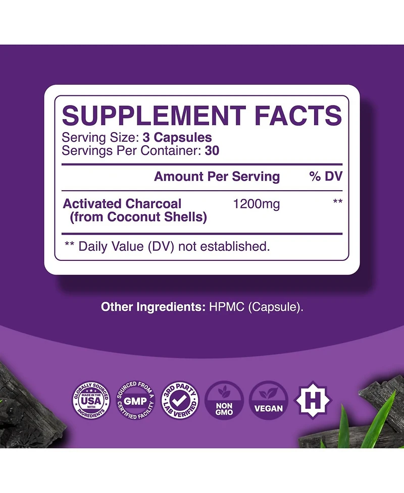 Phytoral Activated Charcoal, 90ct