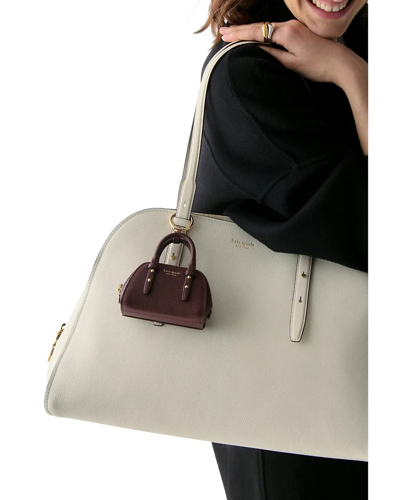 kate spade new york Pebbled Leather Nano Carryall Bag Charm